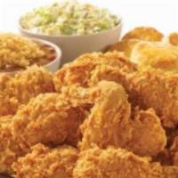 Chicken (30 Pieces) · With seven biscuits and five sides.