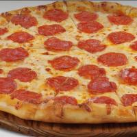 Pepperoni Supreme Pizza · Loads of pepperoni with an extra layer of mozzarella cheese.