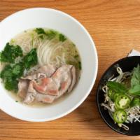 Pho · Top menu item. Comes with lime, bean sprout, basil, white onion, jalapeño pepper, and rice n...
