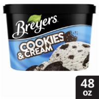 Breyers Frozen Dairy Dessert Cookies & Cream · 48 Fl.Oz