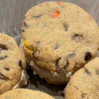 Chocolate Chip Yogurt Sandwiches · Delicious cookies baked from scratch right in house and filled with vanilla bean.
