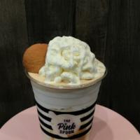 Peanut Butter Banana Shake · Vanilla bean blended with real Jif peanut butter and fresh banana and topped with whipped cr...