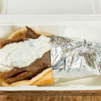 Gyro Platter · Served with French fries and medium size drink.