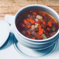Minestrone · Fresh homemade vegetable soup.