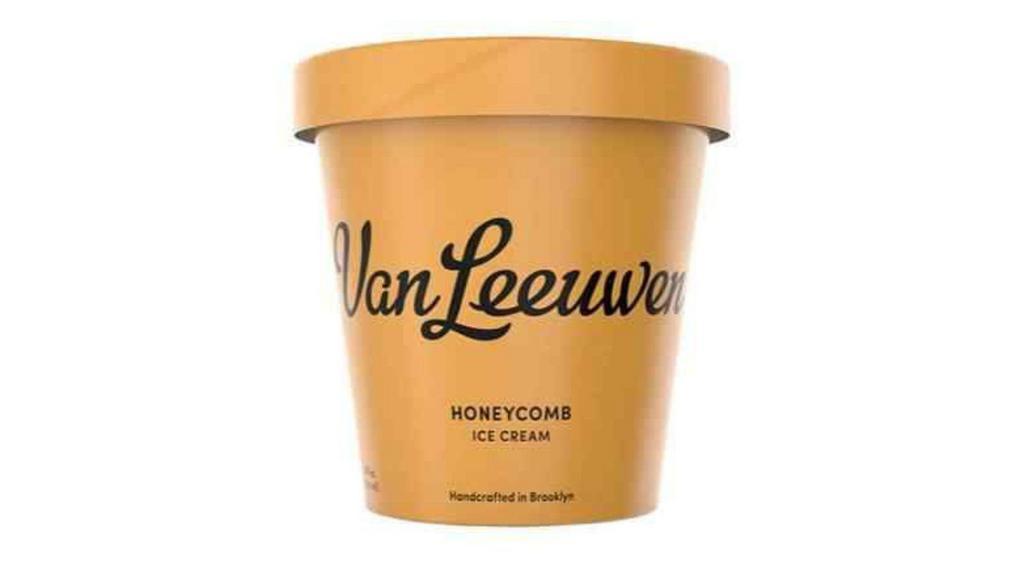 Van Leeuwen Honeycomb (14 Oz) · Nothing makes us happier than this Honeycomb Ice Cream. Despite being called honeycomb, it's not made from any honey at all. It’s made with housemade caramel candy. That all might seem confusing until you realize that ice cream is also made without ice. Your whole life has been a lie.