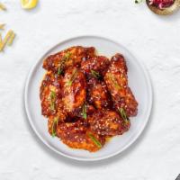 Teriyaki Trouble Wings · (6 pieces) Fresh chicken wings breaded, fried until golden brown, and tossed in teriyaki sau...