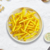 Crispy Fries · Idaho potato fries cooked until golden brown and garnished with salt.