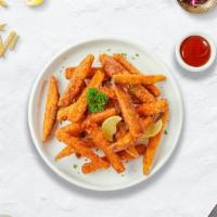 Sweety Potato Fries · Sweet potato fries fried until golden.