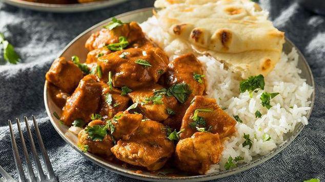Chicken Korma · Boneless chicken cooked with coconut milk, creamy sauce and himalayan herbs and spices.