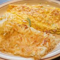 Western Omelet · Ham, green peppers, onions.