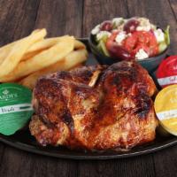 1/2 Chicken · Half marinated charbroiled chicken. Served with 2 side orders.