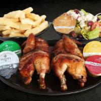 Whole Chicken 2 Sides · Whole marinated charbroiled chicken. Served with 2 large sides.