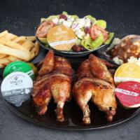 Whole Chicken Special · (feeds 4-5) Whole marinated Purdue Farm fresh, Grade A, all natural charcoal roasted rotisse...
