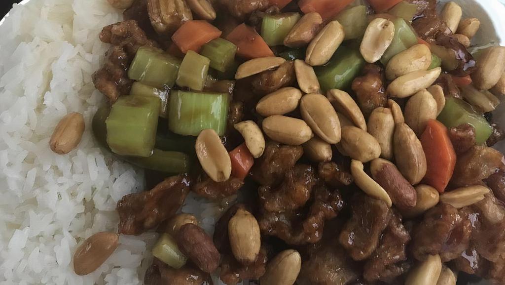 Kung Pao Chicken · Served spicy.