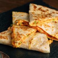 #5. Shrimp Quesadilla · A flour tortilla stuffed with grilled baby shrimp, cheese and mushrooms.
