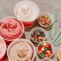 Frozen Yogurt · Choose up to 3 flavors for each cup and get your first 2 toppings free