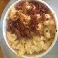 Bacon Mac & Cheese · Mac & Cheese Made with a local pimento cheese, heave cream and much love.