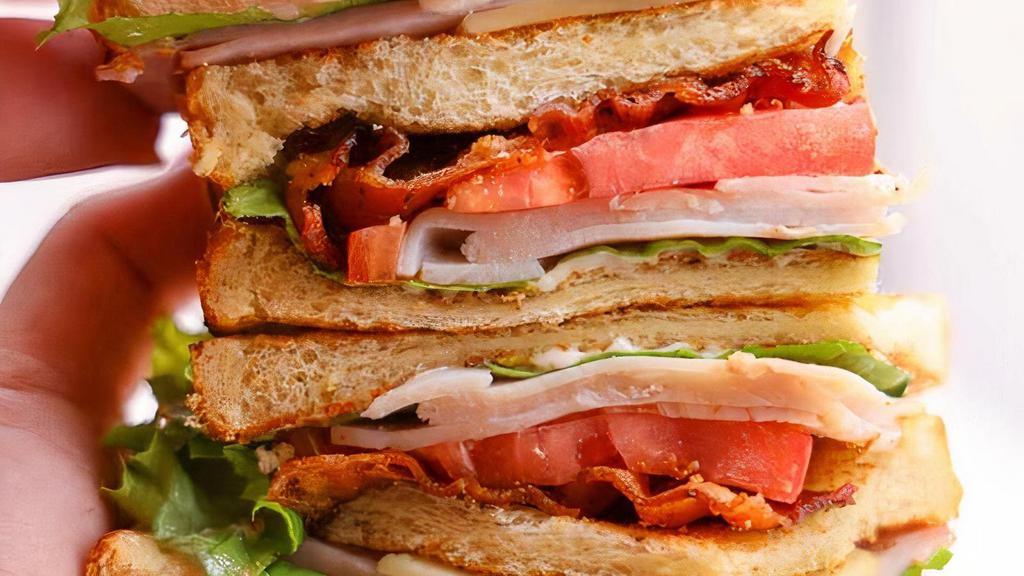 Blt Sandwich · Triple-decker sandwich with thick center-cut bacon, lettuce, tomato and mayonnaise. Served on your choice of bread. Served with your choice of side.