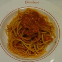 House Made Bolognese  · Spaghetti, slow simmered veal & pork bolognese sauce