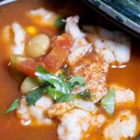 Md Crab Soup · Tomato Broth, Vegetables