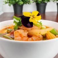 Tom Yum Soup · Spicy and sour lemongrass soup