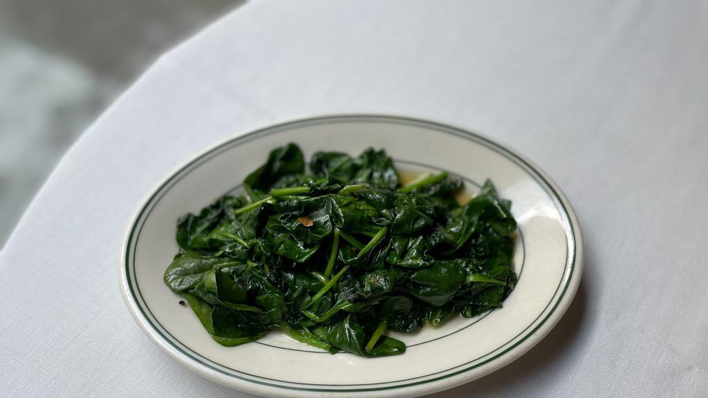 Sautéed Spinach · Vegan, gluten-free.