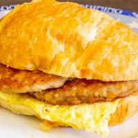 Sandwich Sausage And Egg Cheese Croissant · 