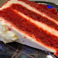 Red Velvet Cake  · Moist, delicious red velvet cake layered and topped off with a amazing cream cheese frosting.