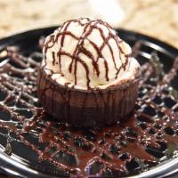 Chocolate Lava Cake · Lava filling in warm cake served with vanilla ice cream. All served with blue bell ice cream