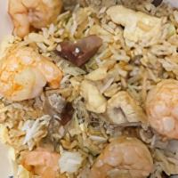Combination Fried Rice · With shrimp, chicken and roast pork.
