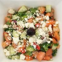 Shepherd’S Salad (Coban)	Gf/ Nf/ · Diced tomatoes, red onions, parsley, Kirby cucumbers, red and green peppers, olive oil, vine...