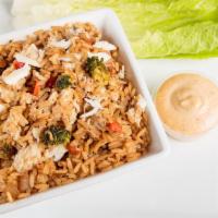 Chesapeake Fried Rice · Long grain rice fried with asian vegetables and jumbo lump crab.