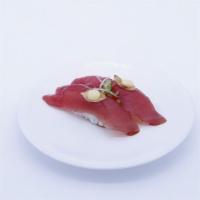 Garlic Tuna (2 Pieces) · Consuming raw or undercooked meats, poultry, seafood, shellfish or eggs may increase your ri...