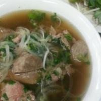 Pho Tai Chin · Pho with steak and brisket noodle soup.