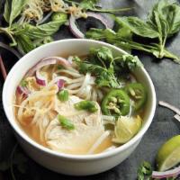 Pho Ga Trang · Pho with white chicken meat.
