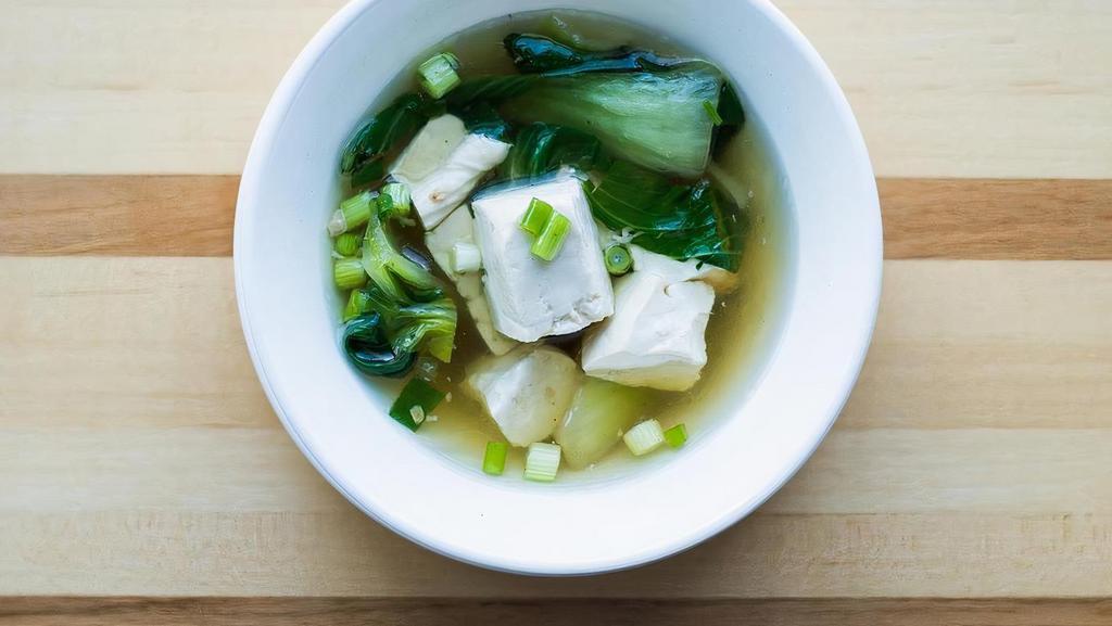 Tofu Soup · Chicken broth with tofu & vegetables