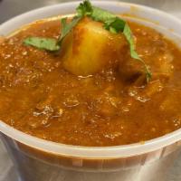 Chicken Vindaloo · Super hot dish made with potatoes and very hot Indian spices. Pure heat wave.