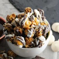 Zilker Mix · Our best seller, this heavenly flavor is dark and white chocolate drizzled on our sea salt c...