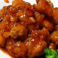 General Tso'S Chicken · (spicy) Served w.  white rice.