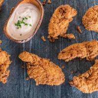 Pollo Tenders · Fried Free Range Chicken Tenders, House Made Ranch