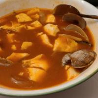 Sundubu Jjigae · Soft tofu soup.