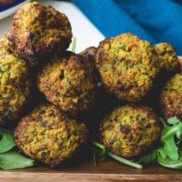 Falafel · Fried ball made from chickpeas and herbs. Served with Tzatziki Souse.