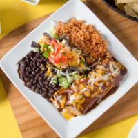 Pick Two · Served with black beans and rice.