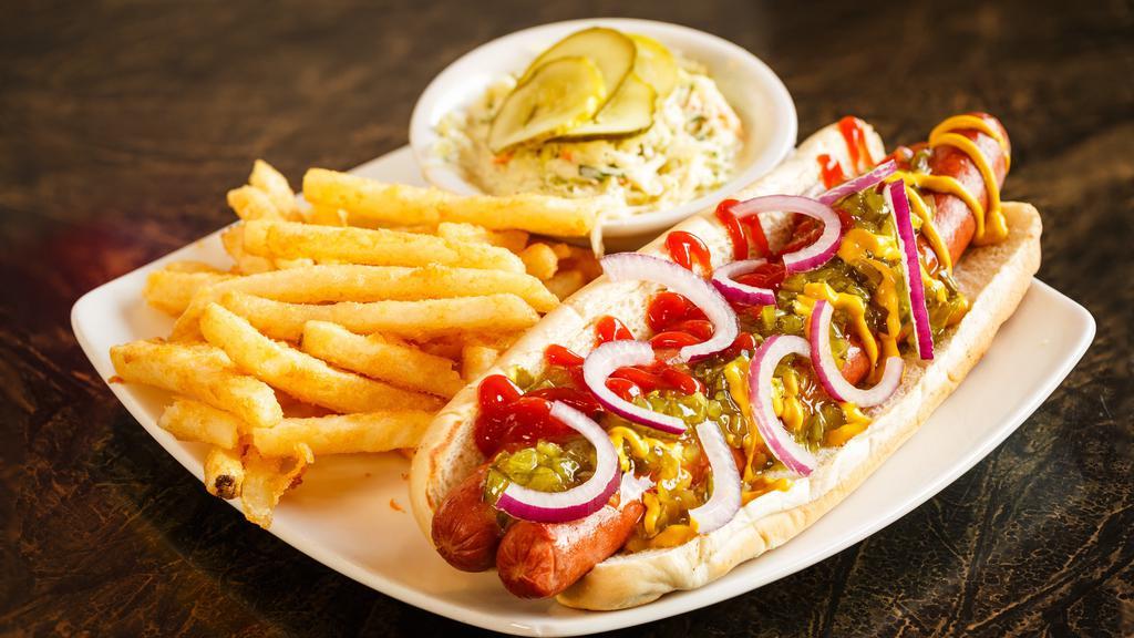 Deli Style Platter · ¼ lb. dawg with ketchup, mustard, onions and relish.