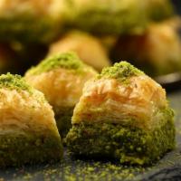 Baklava · Piece of baklava mediterranean dessert.