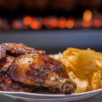 Half Charbroiled Chicken · with your choice of two sides