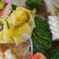 Shrimp Wonton Noodle Soup · Please specify the noodle of your choice egg noodle (thin cantonese noodles) mei fun (thin r...