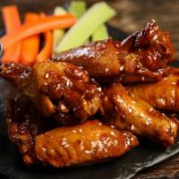 Traditional Korean Bbq · 8 Korean BBQ wings (mild heat), served with a choice of blue cheese or classic ranch for dip...
