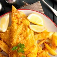 Fried Fish Basket · 2 fillets of Crispy fried Tilapia or Flounder, served with your choice of sauce and a side o...