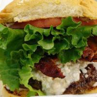 Big Blue Burger · This Burger made the Top 22 Burgers to try for the Houston Chronicle.  Blue cheese crumbles,...